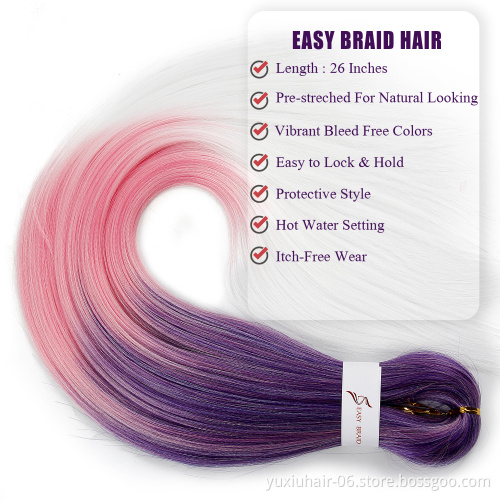 Synthetic Easy Jumbo Braids Hair Ombre Braiding Hair 24inches Crochet Hair Extensions Ultra braid